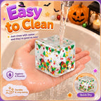 Christmas Glitter Squishy Cube Toy | Festive Squeeze Toy & Desk Decor