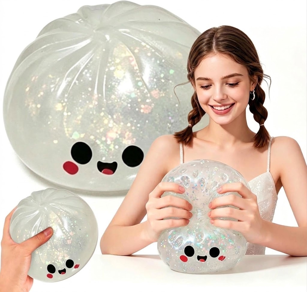 Glitter Dumpling Squishy Toy Giant 25cm – Halloween & Gift Idea