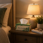 Home Sweet Home" Wooden Tissue Box Holder – Farmhouse Decorative Tissue Dispenser for Bedroom & Living Room