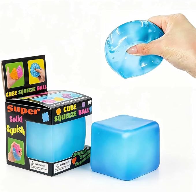 Square Stress Relief Cube – Sensory Fidget Toy for Stress, Focus & Relaxation – Portable, Durable & Non-Toxic