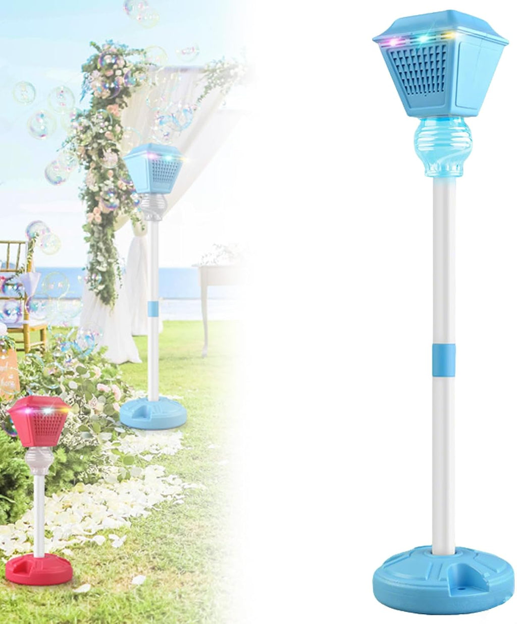 Street Lamp Bubble Machine for Kids – Colorful Bubbles, Lights | Battery Operated