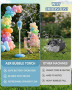 Street Lamp Bubble Machine for Kids – Colorful Bubbles, Lights | Battery Operated