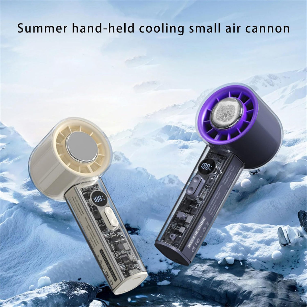Turbo Jet Handheld Fan – Rechargeable, LED Display, 100 Speed Levels