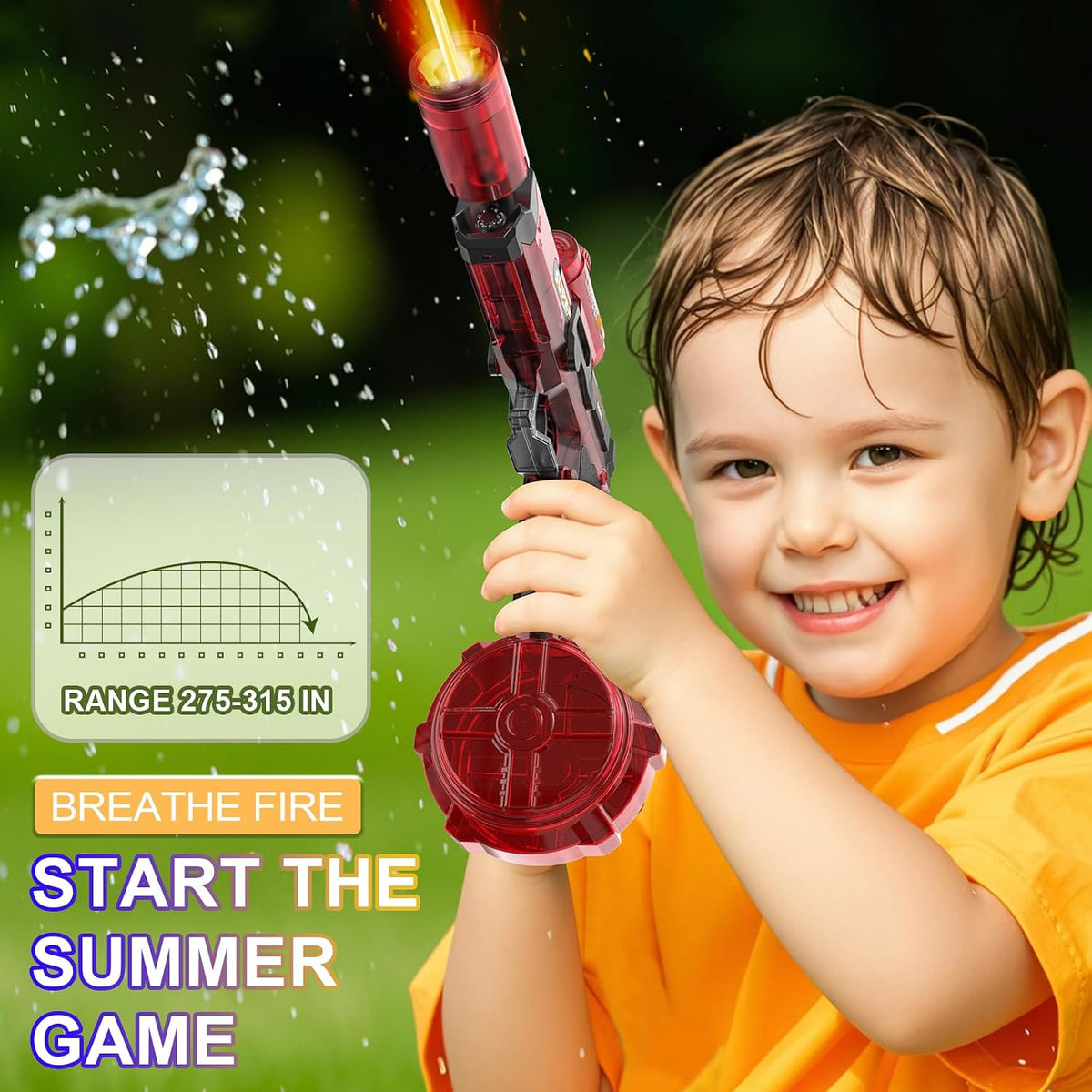 Electric Water Gun with Red Dot Sight, Goggles & Extra Tank – Automatic Blaster Toy for Kids & Adults