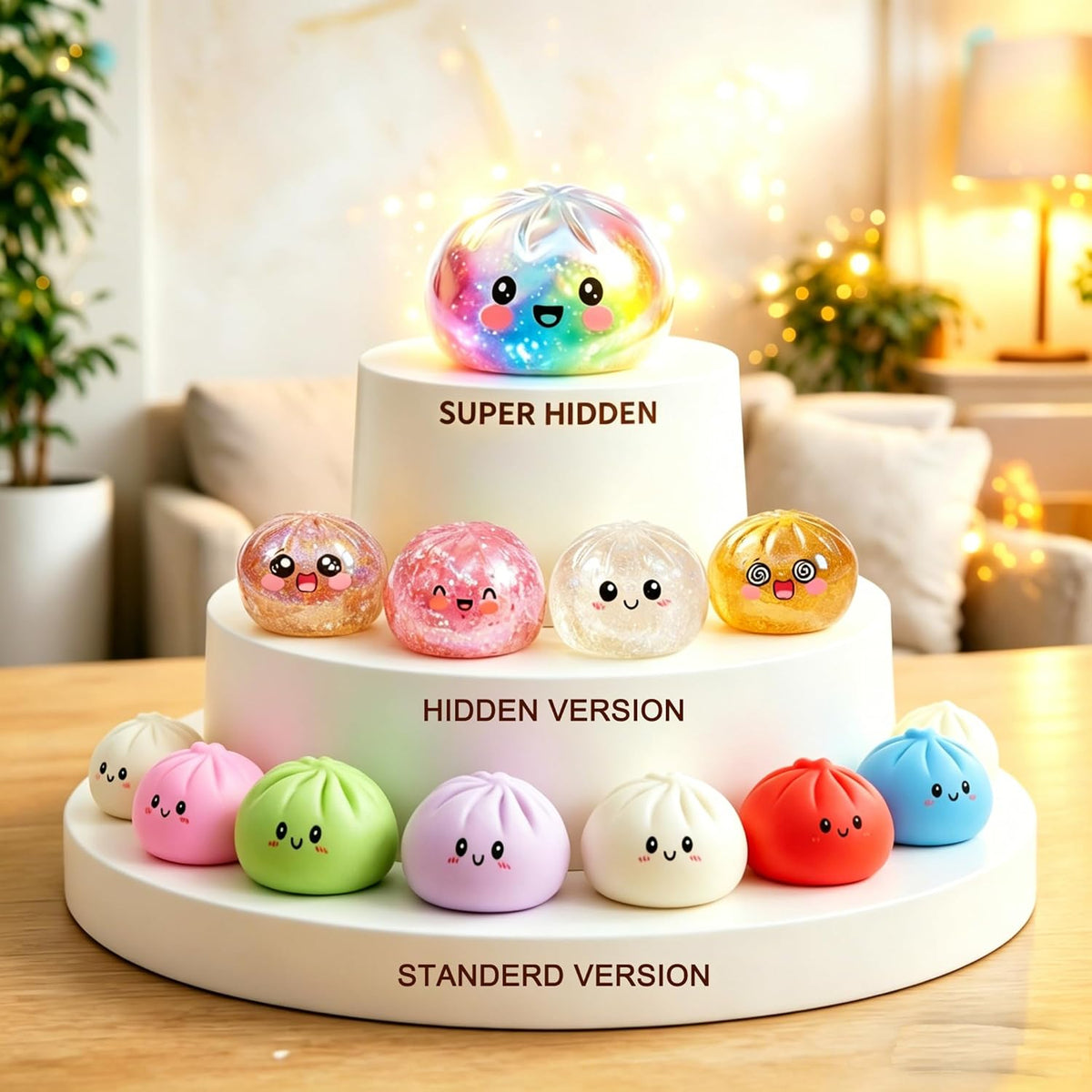 Mystery Dumpling Squishy Toy Box | Glitter Sensory Stress Ball Fidget Toy (1 Pc)