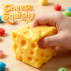 Cheese Squishy Stress Relief Toy | Soft Squeeze Sensory Fidget Toy for Kids & Adults – Slow Rising Stress Ball