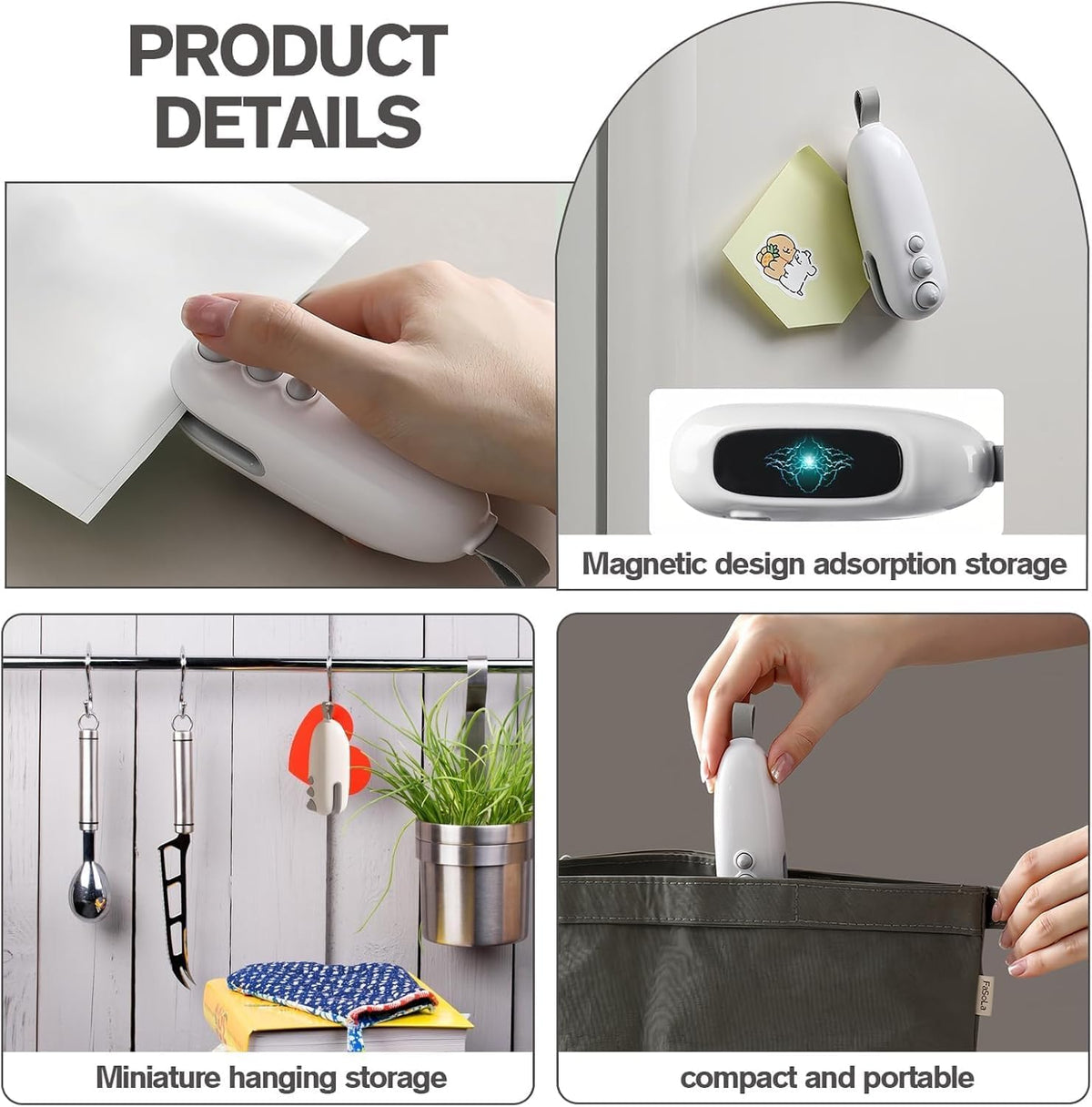 2-in-1 Mini Bag Sealer & Cutter – USB Rechargeable Snack Bag Sealer