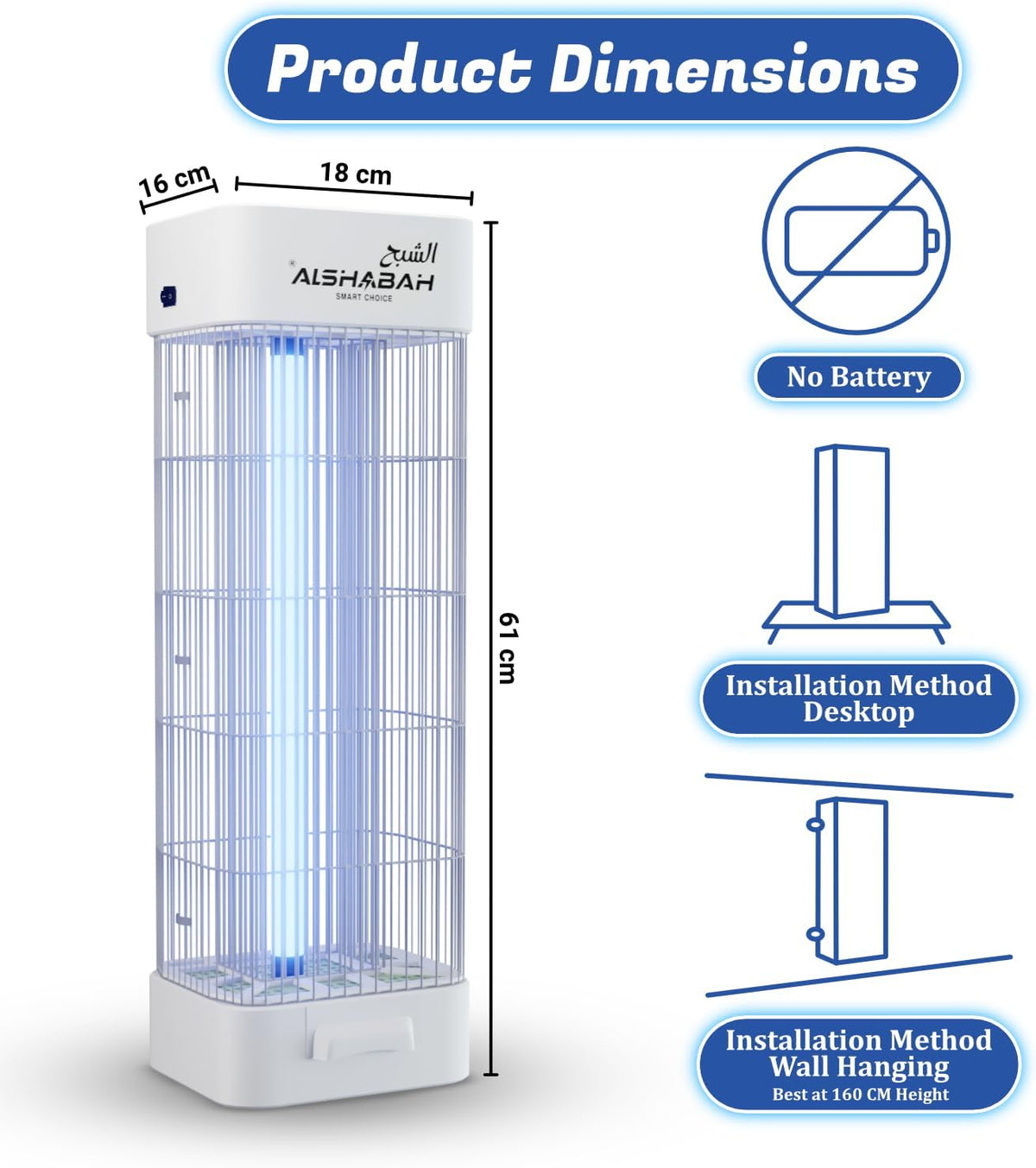 Mosquito Killer, 3800V Smart Killer Mosquito Lamp with 15W UV Light