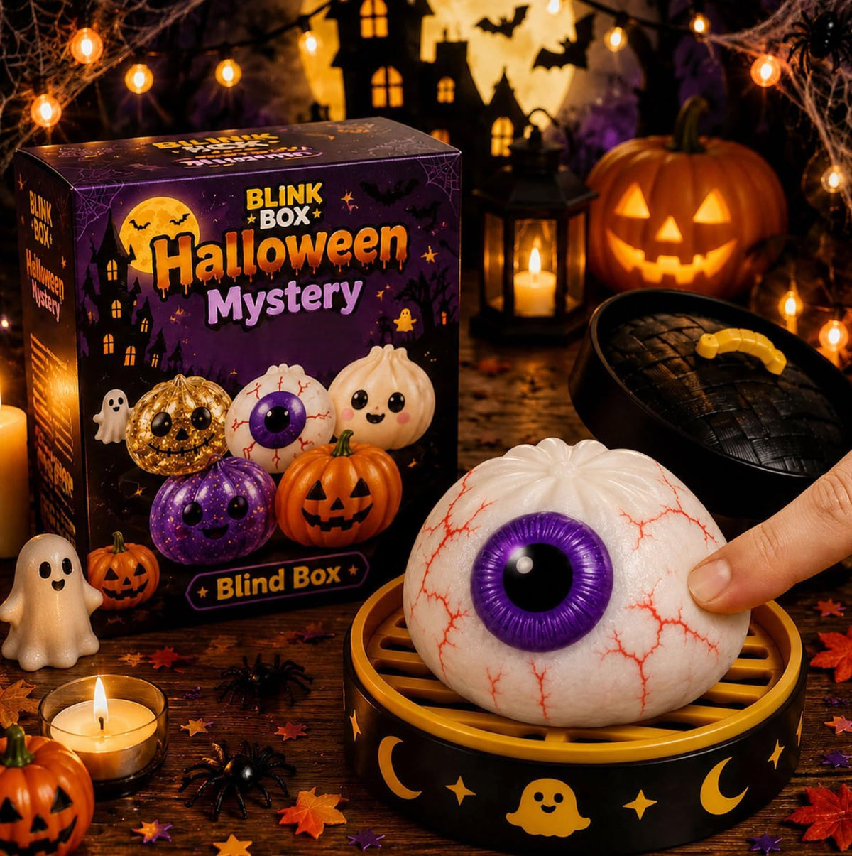 Halloween Glitter Squishy Pumpkin Toy | Spooky Squeeze Toy Gift, 1Pc