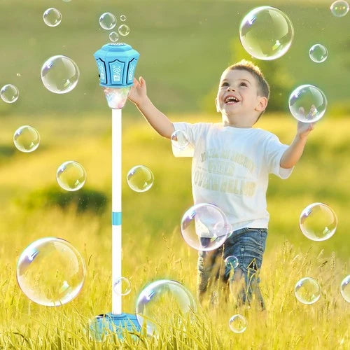 Street Lamp Bubble Machine for Kids – Colorful Bubbles, Lights | Battery Operated