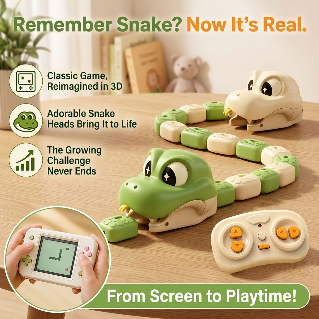 RC Magnetic Greedy Snake Game with Lights & Music, Wireless Remote, Ages 3+