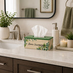 Home Sweet Home" Wooden Tissue Box Holder – Farmhouse Decorative Tissue Dispenser for Bedroom & Living Room
