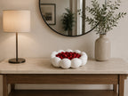 Modern Ceramic Bubble Decorative Tray – Minimalist Jewelry Holder & Desk Organizer (White)