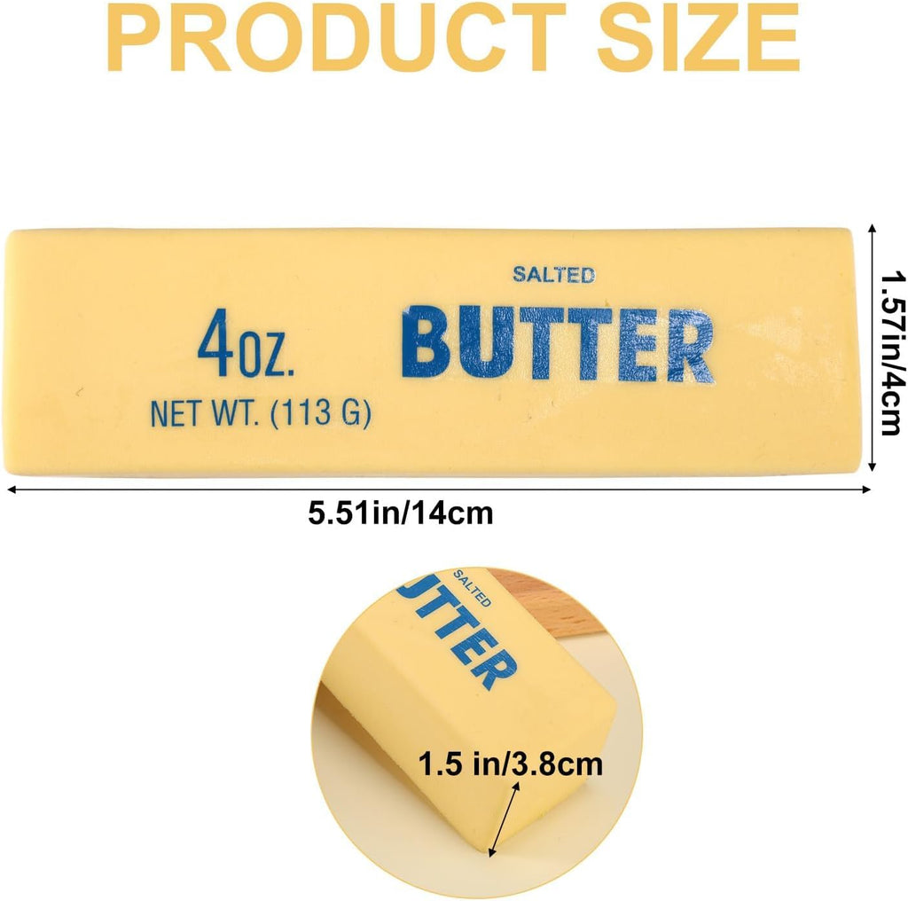Realistic Butter Stress Toy - Funny Squishy Desk Gadget