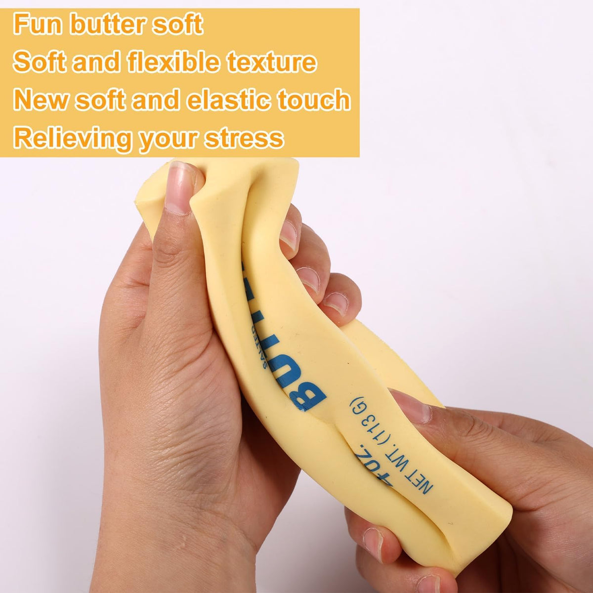 Realistic Butter Stress Toy - Funny Squishy Desk Gadget