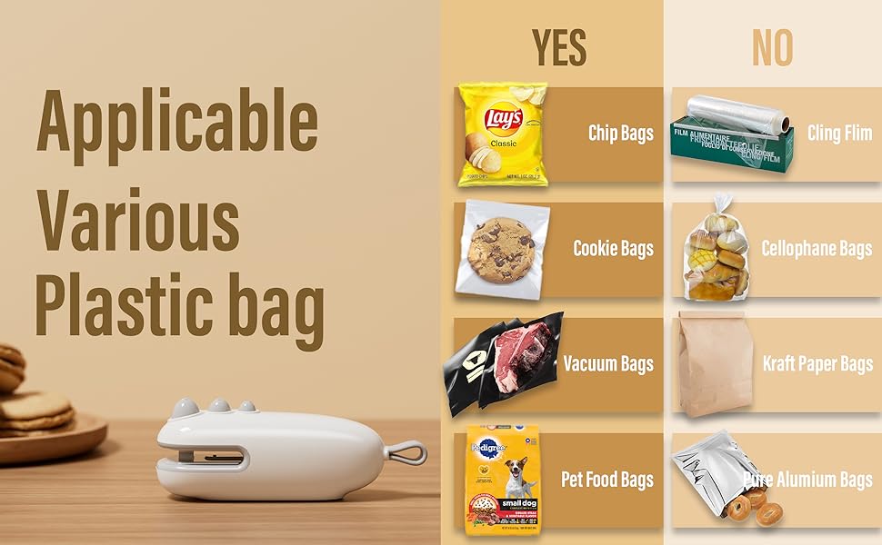2-in-1 Mini Bag Sealer & Cutter – USB Rechargeable Snack Bag Sealer