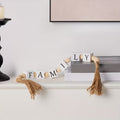Wooden Bead Garland with Tassels – 27 Inch Family Home Decor Chain for Tabletop, Shelf & Hanging