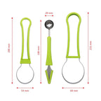 Three-in-One Stainless Steel Multi-Purpose Fruit Ball Excavator Spoon