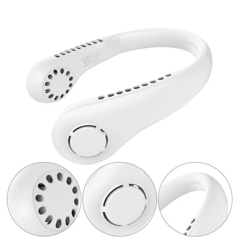 Bladeless Neck Fan – Hands-Free Portable Cooling Fan, USB Rechargeable